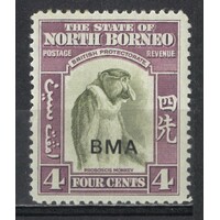 North Borneo: 1945 BMA OPT ON 4c Monkey Single Stamp SG 323 MLH #BR367
