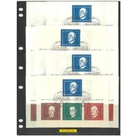 Germany West 1968 Konrad Adenauer Anniversary 10 Mini Sheets Scott 982 MUH 29-5