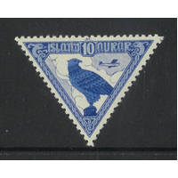 Iceland 1930 10a Gyrfalcon Airmail Triangular Stamp Scott C3 (Mi.140) MUH 29-1