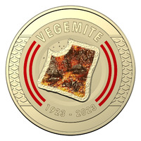 Australia 2023 Vegemite Centenary Coloured $1 Dollar UNC Coin Loose - ex Mint Set