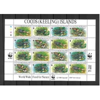 Cocos Islands 1992 WWF Birds/Banded Rail Sheetlet/16 Stamps SG 265a MUH 31-8