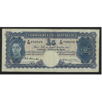 Commonwealth of Australia 1952 £5 Banknote Coombs/Wilson R48 gFine #P-27