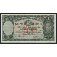 Commonwealth of Australia 1942 £1 Banknote Armitage/McFarlane R30a aUNC #P-62