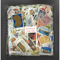 Australia - 3000 Different Stamps Mixed in Bag Used