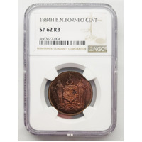 North Borneo 1884H Cent Coin NGC Grading SP 62RB 4663627-004
