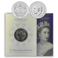 UK 2022 Queen Elizabeth II £5 Memorial UNC Coin W/ The First King's Effigy