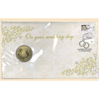 Australia 2015 Wedding - Treasure the Memories Stamp & $1 UNC Coin Cover - PNC