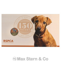 Australia 2021 RSPCA 150 Years Dog $1 Coloured UNC Coin Carded
