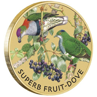 Tuvalu 2021 Doves & Pigeons $1 Coloured UNC Coin Carded