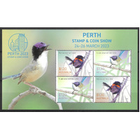 Australia 2023 Perth Stamp & Coin Show/Birds Mini Sheet Mint Unhinged