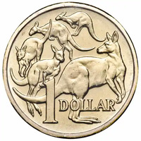 Australia 1984 Mob of Roos $1 One Dollar UNC Coin Loose