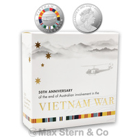 Australia 2023 50th Anniv Vietnam War Coloured $2 Silver Proof Coin 'C' Mintmark