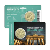 Australia 2018 $1 World Money Fair Brandenburg Gate Privy Mark Uncirculated