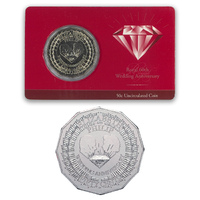 Australia 2007 Royal Wedding of Queen Elizabeth II & Philip 60th Diamond Anniversary 50c UNC Coin
