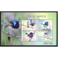 Australia 2023 Royal Philatelic Society Ovpt/Birds Fairy-wrens Mini Sheet MUH