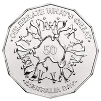 Australia 2010 Australia Day 50c UNC coin Ex Roll