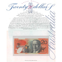 Australia 1994 the First Polymer $20 Banknote  Fraser/Evans UNC in Folder