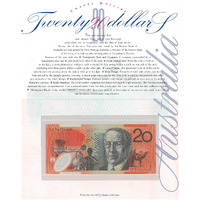 Australia 1994 the First Polymer $20 Banknote CA94 Prefix Fraser/Evans UNC in Folder