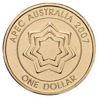 Australia 2007 $1 APEC Al-Br Coin UNC Loose