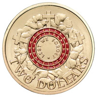 Australia 2015 Lest We Forget $2 Al-Br UNC Coin