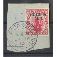 New Zealand Antarctic Expeditions Victoria Land 1911 1d Stamp SG A3 Fine Used