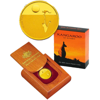 Australia 2012 Kangaroo At Sunset $25 1/5oz Pure Gold Proof Coin RAM Issue