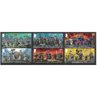 Great Britain 2023 Warhammer, Tabletop Miniature Wargame Set of 6 Stamps MUH
