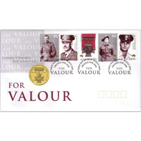 Australia 2000 For Valour Stamp & $1 UNC Coin Cover - PNC