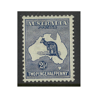 Australia Kangaroo Stamp 1st WMK 2½d Indigo SG4 (BW 9A) MUH