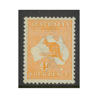Australia Kangaroo Stamp 1st WMK 4d Pale Orange SG6 (BW 15D) MUH