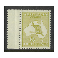 Australia Kangaroo Stamp 3rd WMK 3d Olive Die I SG37 (BW 13E) MUH Gutter Margin at Left