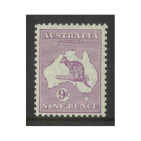 Australia Kangaroo Stamp Small Multi WMK 9d Pale Violet Die IIB SG108 (BW 28B) MUH