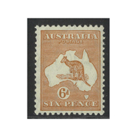 Australia Kangaroo Stamp CofA WMK 6d Chestnut SG132 (BW 23A) MUH 