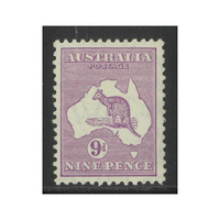 Australia Kangaroo Stamp CofA WMK 9d Purple Die IIB SG133 (BW 29C) MUH