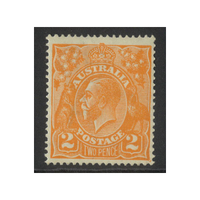 Australia KGV Stamps Single Crown WMK 2d Dull Orange SG62a (BW 95F) MUH