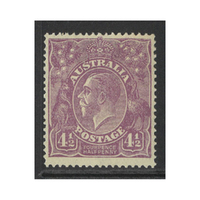 Australia KGV Stamps Single Crown WMK 4½d Dull Violet SG81 (BW 118C) MUH