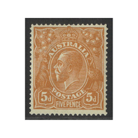 Australia KGV Stamps Single Crown WMK 5d Chestnut SG23 (BW 122A) MUH