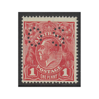 Australia KGV Stamps Large Multi WMK 1d Deep Carmine-Rose Perf OS SG O63 (BW 74Bb) MUH