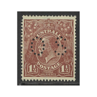 Australia KGV Stamps Large Multi WMK 1½d Dark Red-Brown Perf OS SG O65 (BW 85Aba) MUH