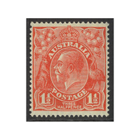 Australia KGV Stamps Small Multi WMK p14 1½d Golden Scarlet SG87a (BW 91G) MUH