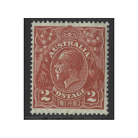 Australia KGV Stamps Small Multi WMK p14 2d Deep Red-Brown SG89 on Translucent Paper (BW 98Ba) MUH