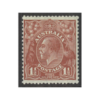 Australia KGV Stamps Small Multi WMK p13½x12½ 1½d Red-Brown SG97 (BW 93) MUH