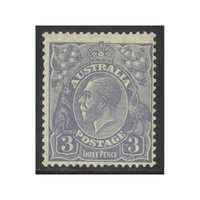 Australia KGV Stamps Small Multi WMK p13½x12½ 3d Dull Blue Die IA Type B SG100 (BW 107B) MUH