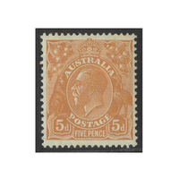 Australia KGV Stamps Small Multi WMK p13½x12½ 5d Orange-Brown SG103a (BW 126A) MUH