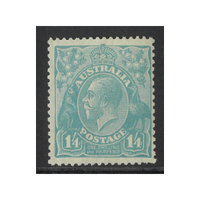 Australia KGV Stamps Small Multi WMK p13½x12½ 1/4 Turquoise-Blue SG104 (BW 130B) MUH