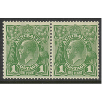 Australia KGV Stamps Small Multi WMK p13½x12½ 1d Green Die I/II Pair SG95/95a (BW 81Bia) MUH/MLH