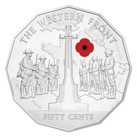 Australia 2014 Australians At War - Western Front 50c UNC Coin