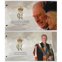 Isle of Man 2023 The Accession of HM King Charles III Set/2 Presentation Packs of 12 Stamps MUH
