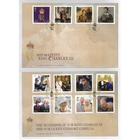 Isle of Man 2023 The Accession of HM King Charles III Set/2 First Day Covers