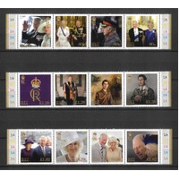 Isle of Man 2023 The Accession of HM King Charles III Set of 12 Stamps in Strips/4 MUH
